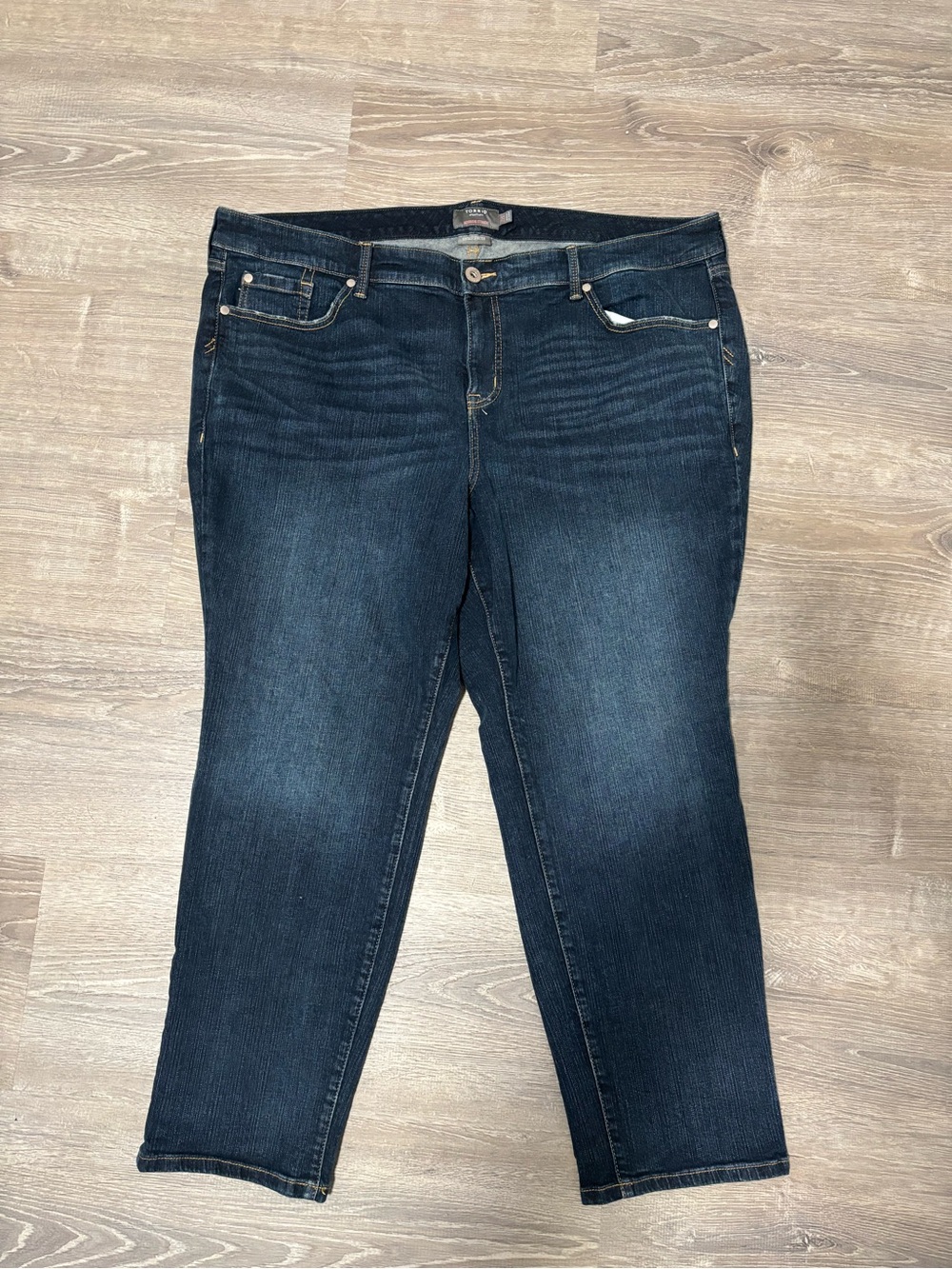 Torrid Boyfriend Straight Jeans Womens 22 Blue Vintage Stretch Medium Wash Denim